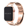 Rose Gold Stainless Steel Apple Watch Bands Compatible with series Series 9, 8, 7, 6, SE, 5, 4, 3, 2, and 1 and Ultra
