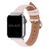 Pink Leather Apple Watch Bands Compatible with 49mm 45mm 44mm 42mm 41mm, front facing