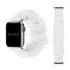 White Scrunchi Apple Watch Band Compatible with series Series 9, 8, 7, 6, SE, 5, 4, 3, 2, and 1 and Ultra
