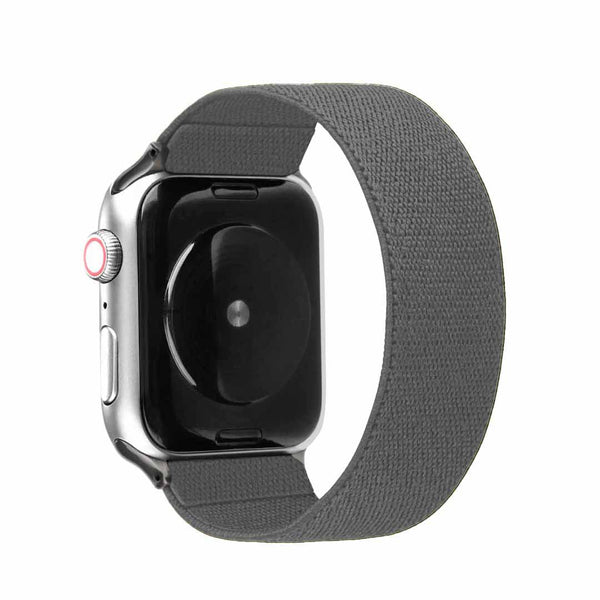 Grey Nylon Loop Apple Watch Band Compatible with series Series 9, 8, 7, 6, SE, 5, 4, 3, 2, and 1 and Ultra