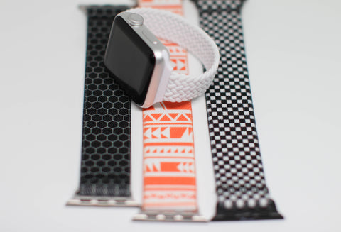 3 Apple Watch Bands laid flat