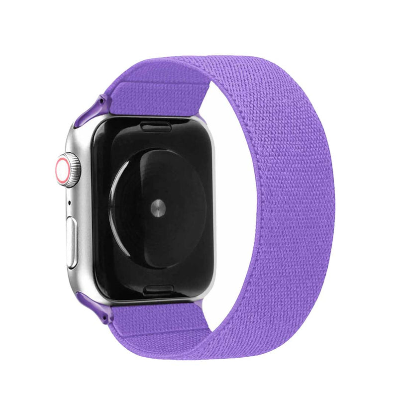 Black Nylon Loop Apple Watch Band Compatible with series Series 9, 8, 7, 6, SE, 5, 4, 3, 2, and 1 and Ultra