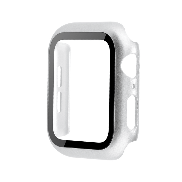 Silver Apple Watch Screen Protector With Tempered Glass