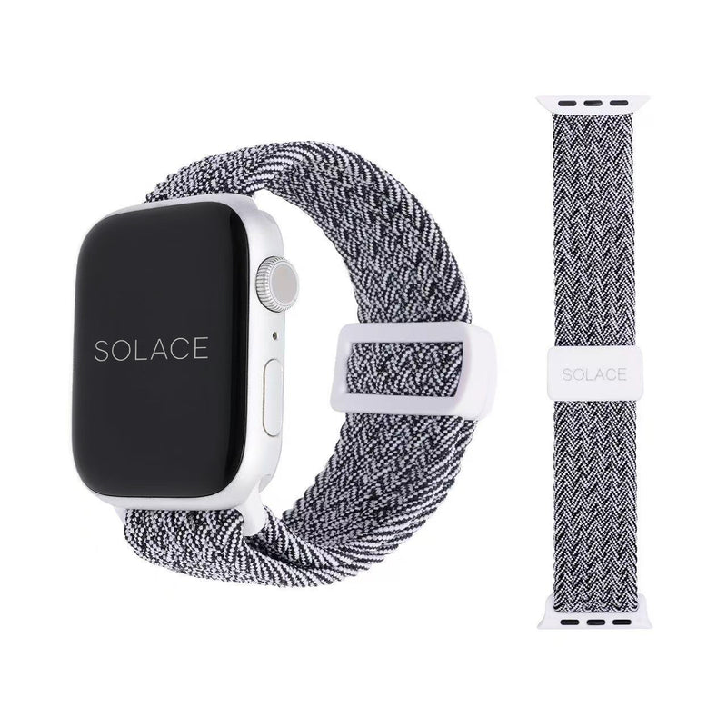 Grey adjustable braided Apple Watch band (38,40,41,42,45,49mm)