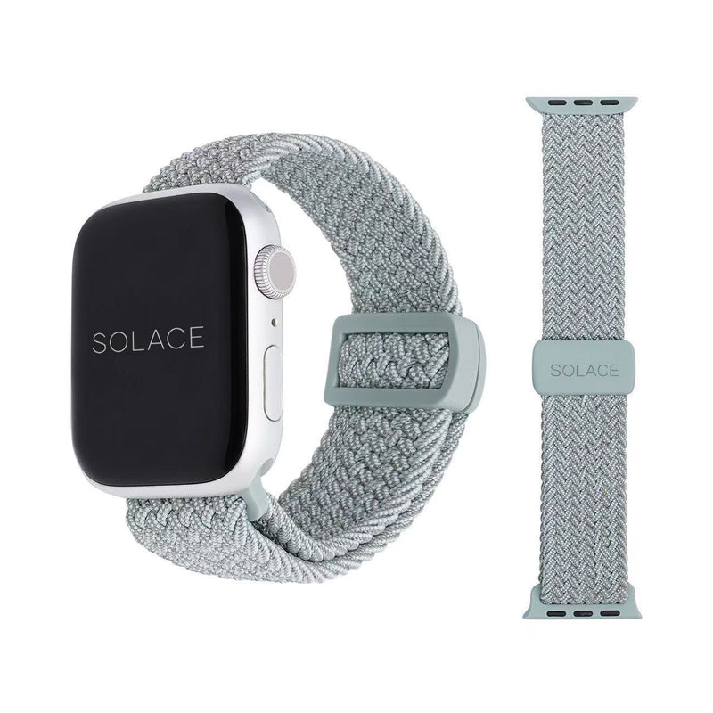 Grey adjustable braided Apple Watch band (38,40,41,42,45,49mm)