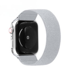 Black Nylon Loop Apple Watch Band Compatible with series Series 9, 8, 7, 6, SE, 5, 4, 3, 2, and 1 and Ultra