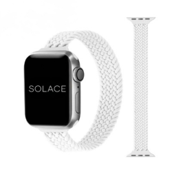 Black slim braided Apple Watch Band Compatible with series Series 9, 8, 7, 6, SE, 5, 4, 3, 2, and 1 and Ultra
