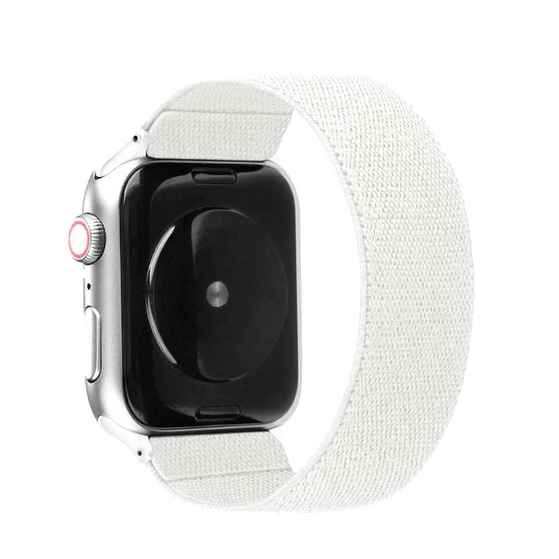Black Nylon Loop Apple Watch Band Compatible with series Series 9, 8, 7, 6, SE, 5, 4, 3, 2, and 1 and Ultra
